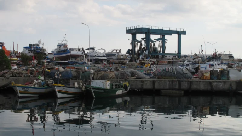 Bateaux amarrés dans le port de Kélibia