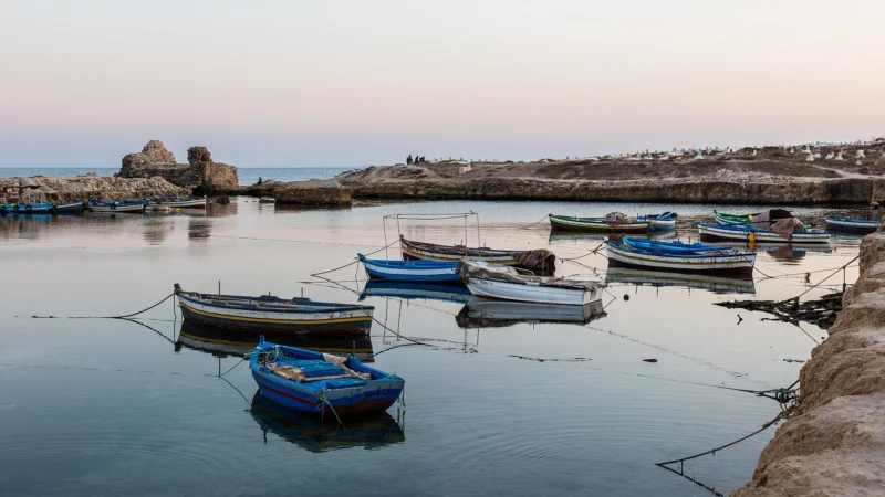 Bateaux dans le vieux port de Mahdia