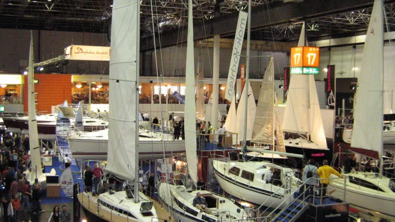 Hall d'exposition du salon boot à Düsseldorf