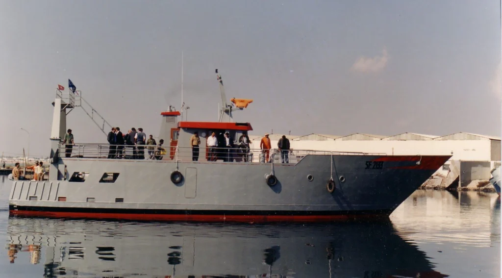 Chalutier construit par la SCIN, chantier naval de Sfax
